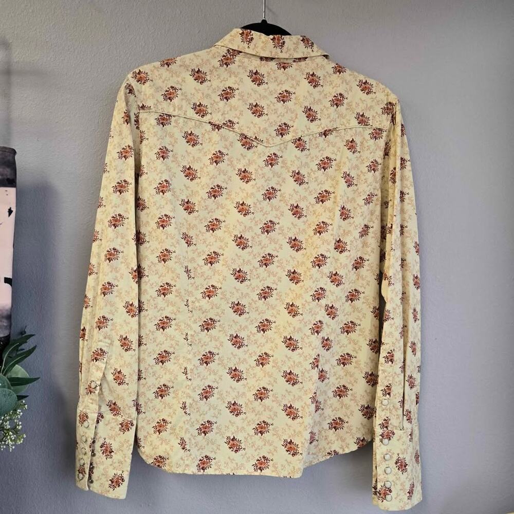 Roper Floral Western Pearl Snap Long Sleeve Shirt - Size L - Picture 6 of 6